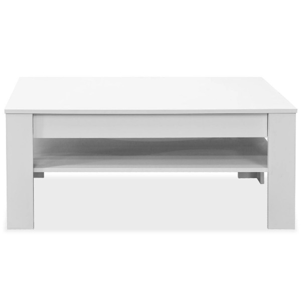  Couchtisch Spanplatte 110×65×48 cm Weiss