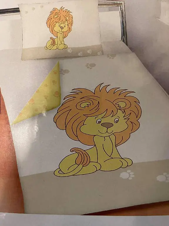 Kinderbettwäsche aus Satin, kleiner Löwe, 2-tlg.
