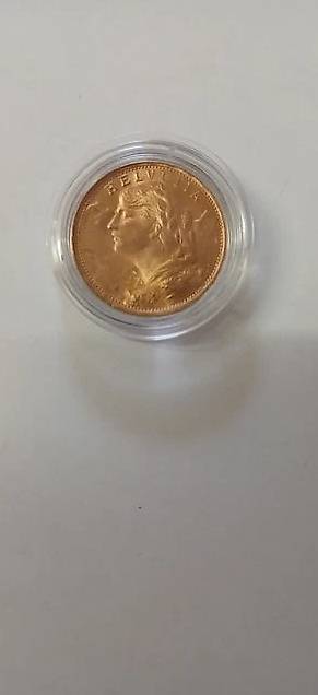 Schweiz 20 Franken Vrenelie L 1935 B, 6,45 Gramm 900 Gold