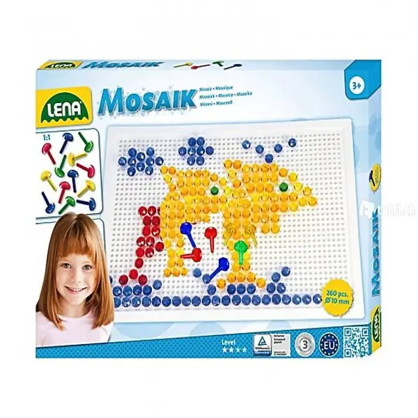  LENA Spielzeug Mosaik mit Steck- Stiften