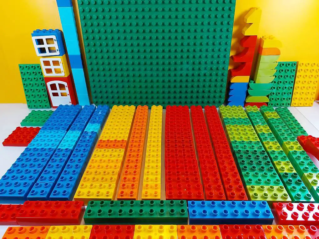 Lego Duplo Grundplatte, 160 Bausteine, div. Bauplatten...