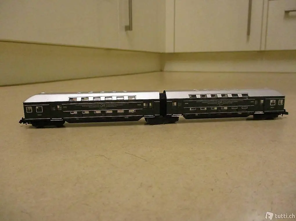 PIKO Doppelstock-Wagen DR Spur N DDR Modellbahn-Rarität