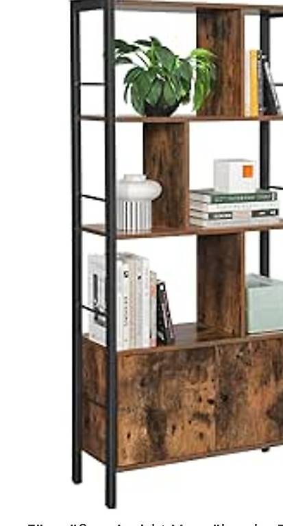 Bücherregal, Bücherschrank mit 4 offenen Regalebenen