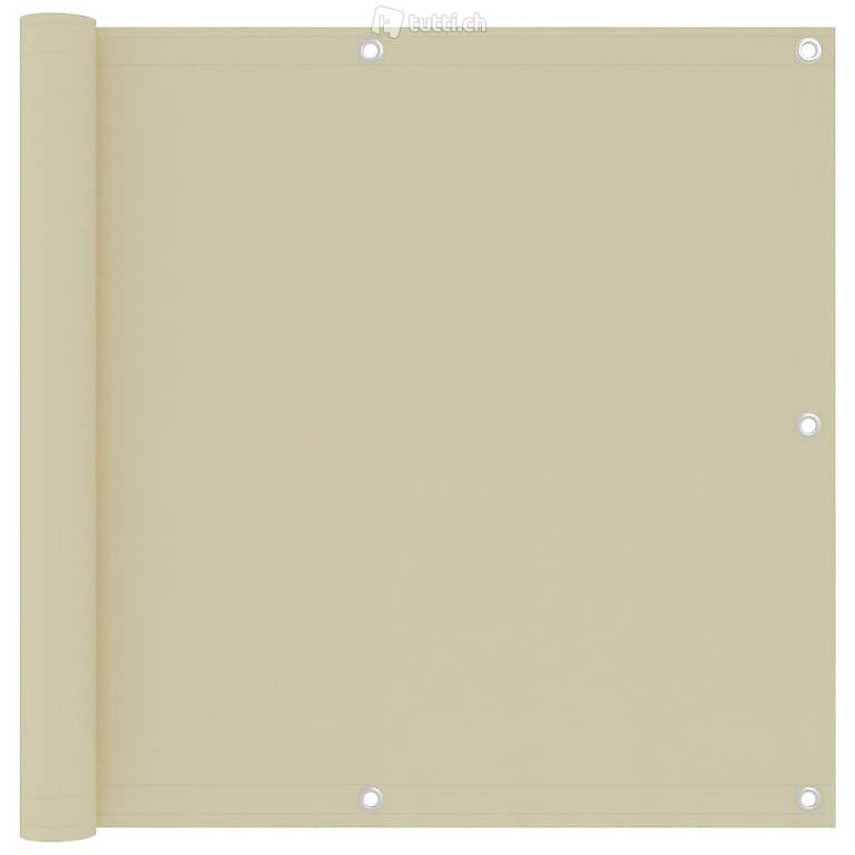  Balkon-Sichtschutz Creme 90x300 cm Oxford-Gewebe