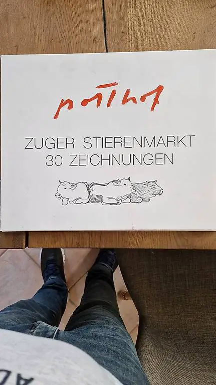 Skizzen von Hans Potthof druck vom Stierenmarkt in Zug