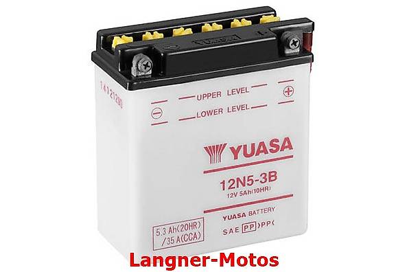 YUASA Batterie 12V 5AH 12N5-3B incl. Säurepack Yamaha XT