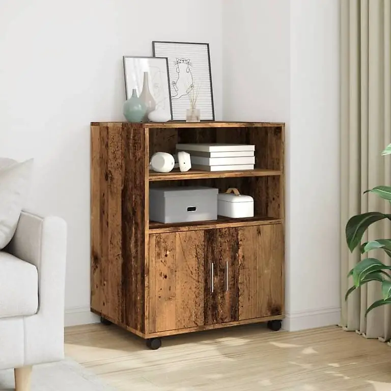 Rollschrank Altholz-Optik 60x48x81 cm Holzwerkstoff