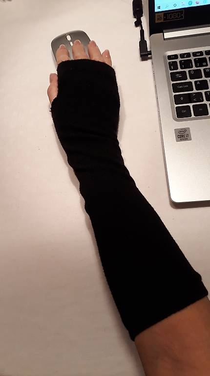 Stulpen & Handschuhe, schwarz & weiss, neu