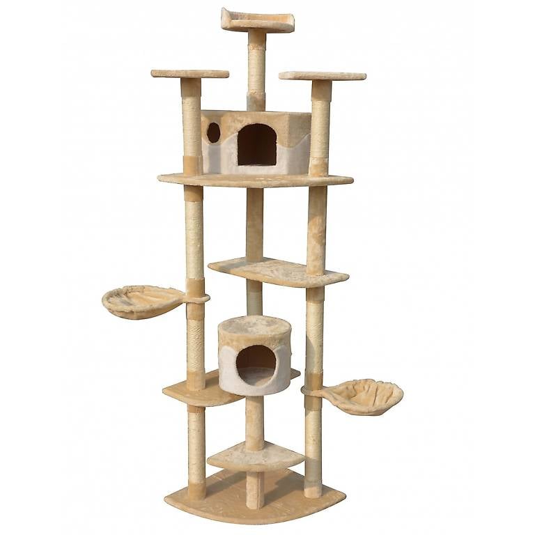 Albero per gatti alto 210 cm, beige