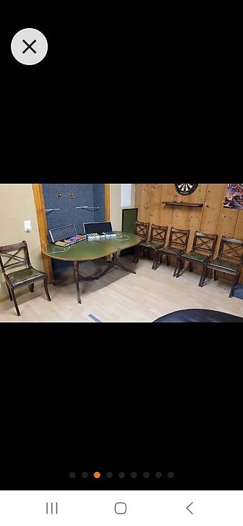 Tisch Antik ausziehbar + 6 stühle