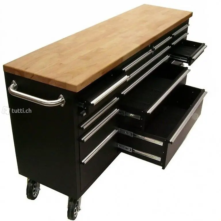  NEU Werkstattwagen Mobil XXL 15 Schubladen BLACK