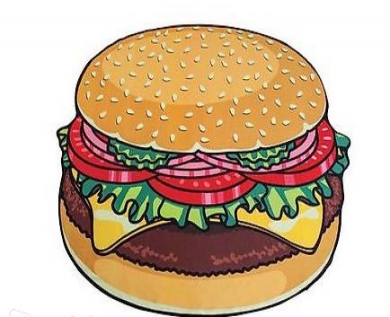  Big Mouth Inc. Burger Badetuch