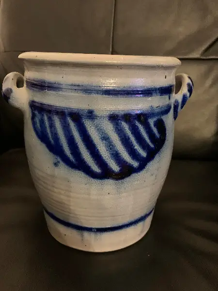 Buttertopf Steingut- Fett Topf alt 4 Liter Fassungsvermögen