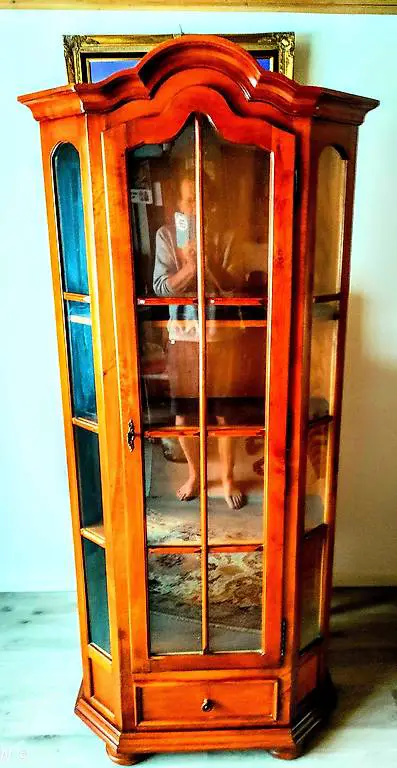 holzvitrine mit glas