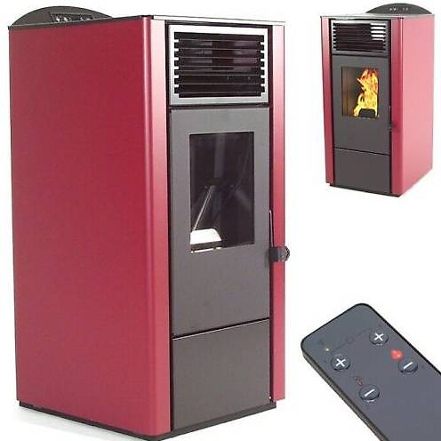 - Holzofen Pelletofen 9,5kW rot
