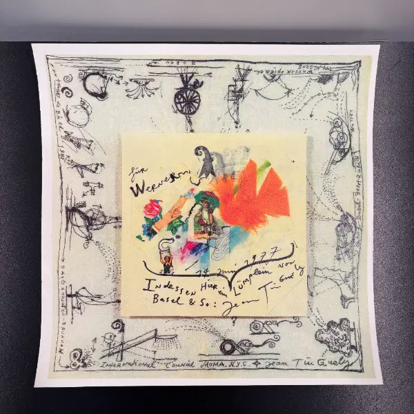 kleines plakat kunst jean tinguely modernart basel rose festival