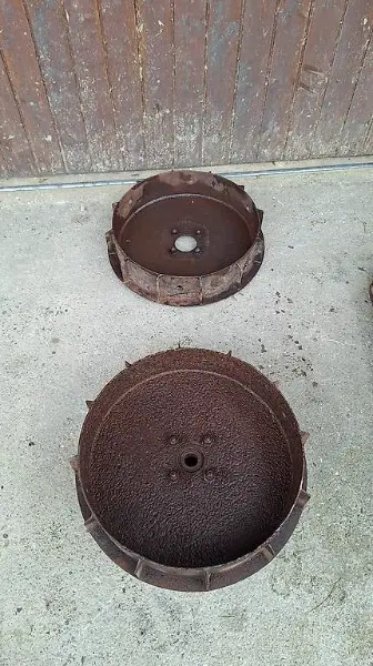 Eisenräder zu Motrac Einachser Motormäher Traktor