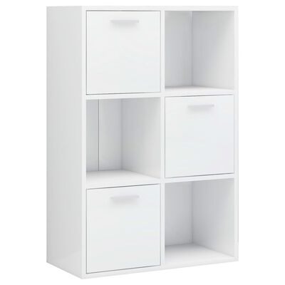  vidaXL Lagerschrank Hochglanz-Weiss 60x29,5x90 cm