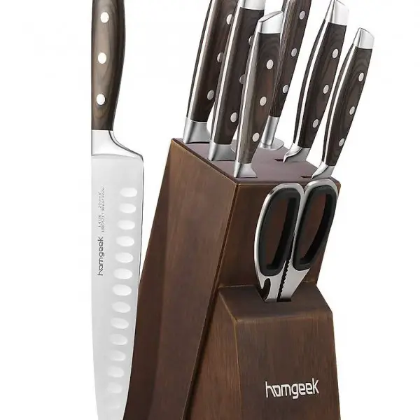  Messerblock Set, Profi Messerset mit Ergonomischer Griff