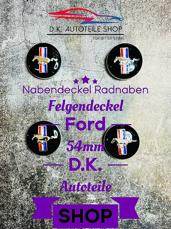 Ford Mustang 54mm Nabendeckel Radnaben Radkappen Neu