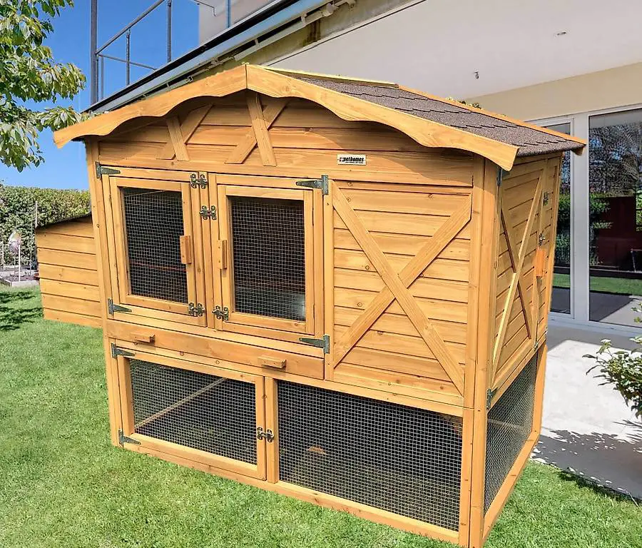 ISOLIERTER Hühnerstall Hasenstall Wachteln Meerschweinchen V