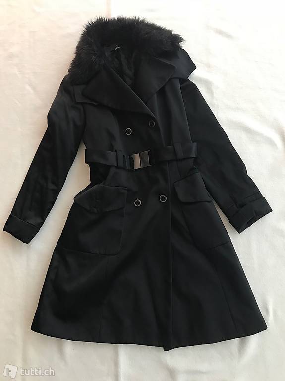 Damenmantel schwarz
