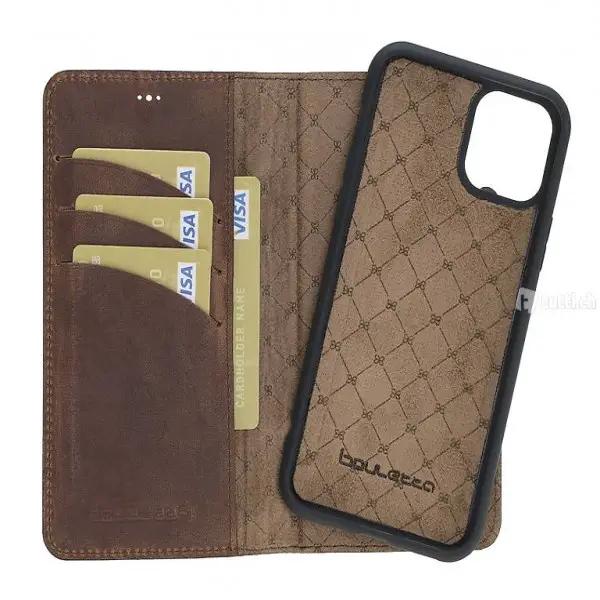  Bouletta Echt Leder Magic Wallet iPhone 11 Pro Max Antik Bra