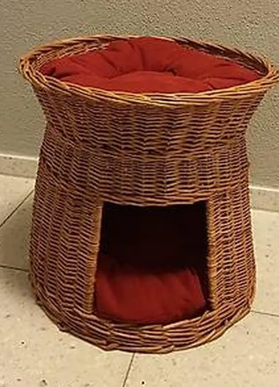 Katzen Weidenkorb Turm inkl. 2 Kissen sehr beliebt, Fabrikneu