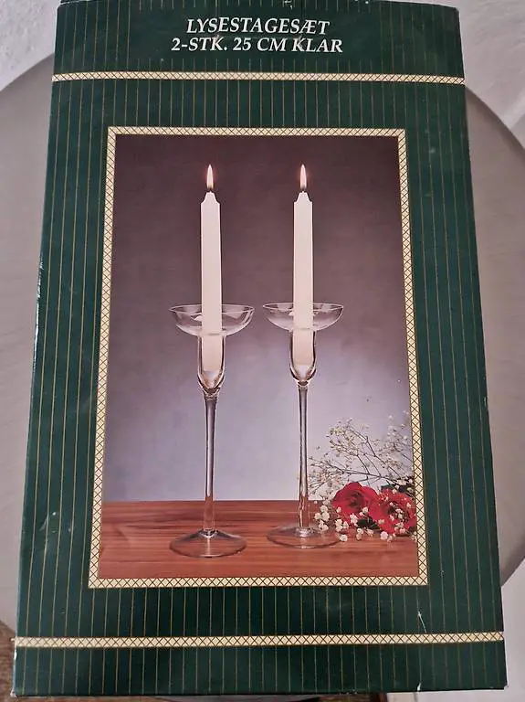 Klarglas Kerzenhalter (1 Paar)