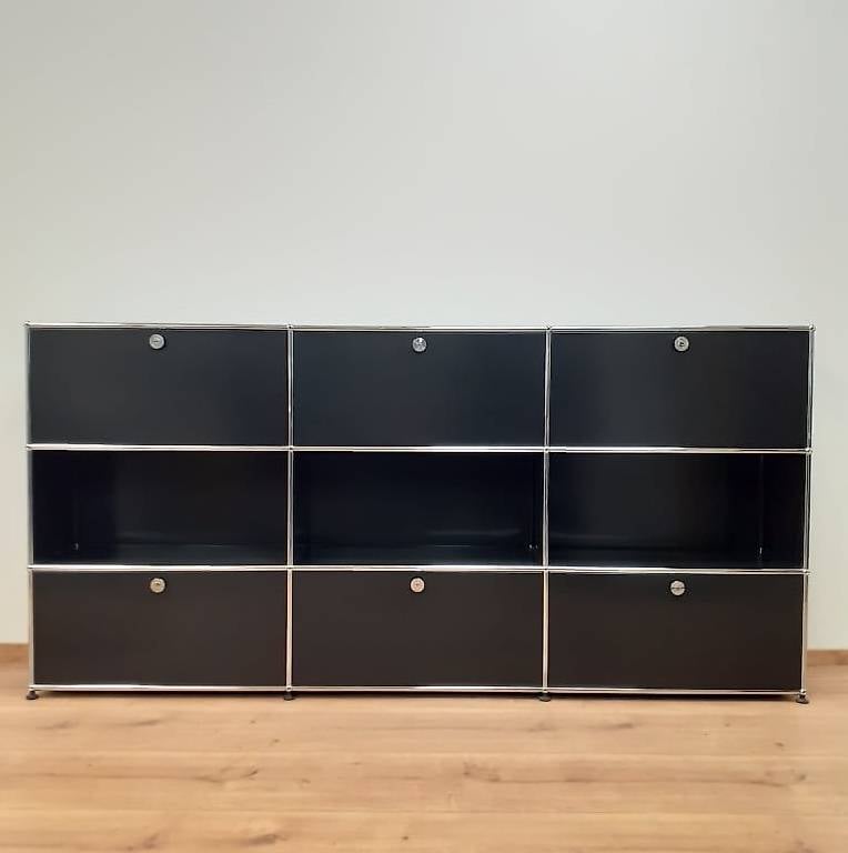 USM Haller Regal Schwarz 3x3