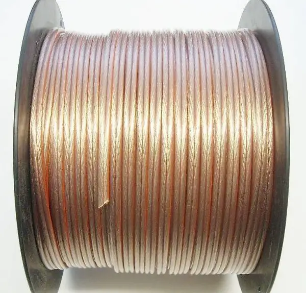  100m Spule Lautsprecherkabel Transparent 2x1.5mm2 Neu