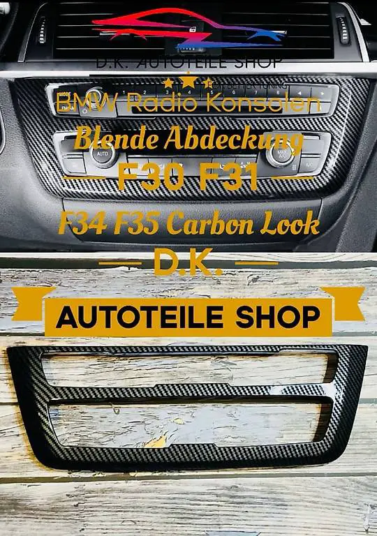 BMW Radio Konsolen Blende Abdeckung F30 F31 F34 F35 Carbon