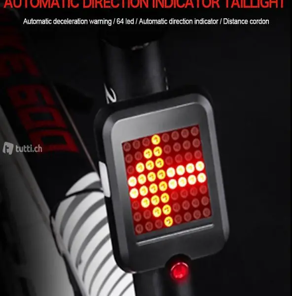  INBIKE Fahrrad Licht Automatische Dirction Anzeige Rücklicht