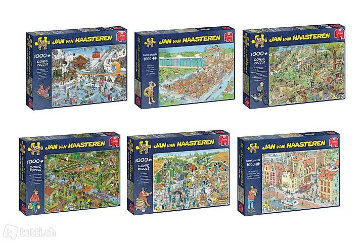  Diverse Jan van Haasteren Puzzle, 1000 Teile, neu