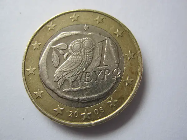 Münze Griechenland - 1 Euro - 2008 - Eule
