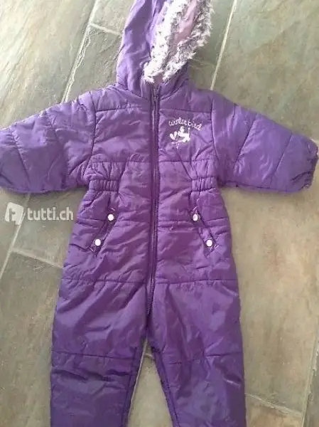 Baby Skianzug Skihose lila Gr. 80 und Skisocken Gr. 20 neu