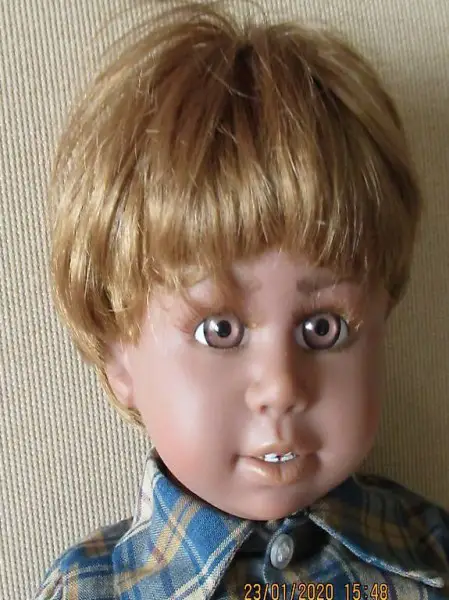  Original Heidiland Künstlerpuppe, Bub Grösse 45 cm