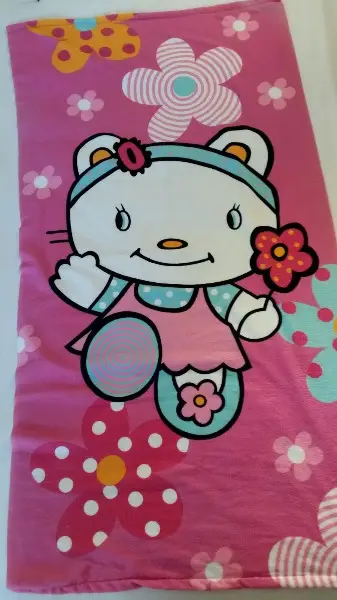 Badetuch Frottee Strandtuch Hello Kitty Motiv