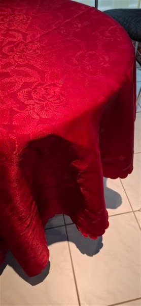 Tischtuch rund, Purpurrot, Durchmesser 160 cm