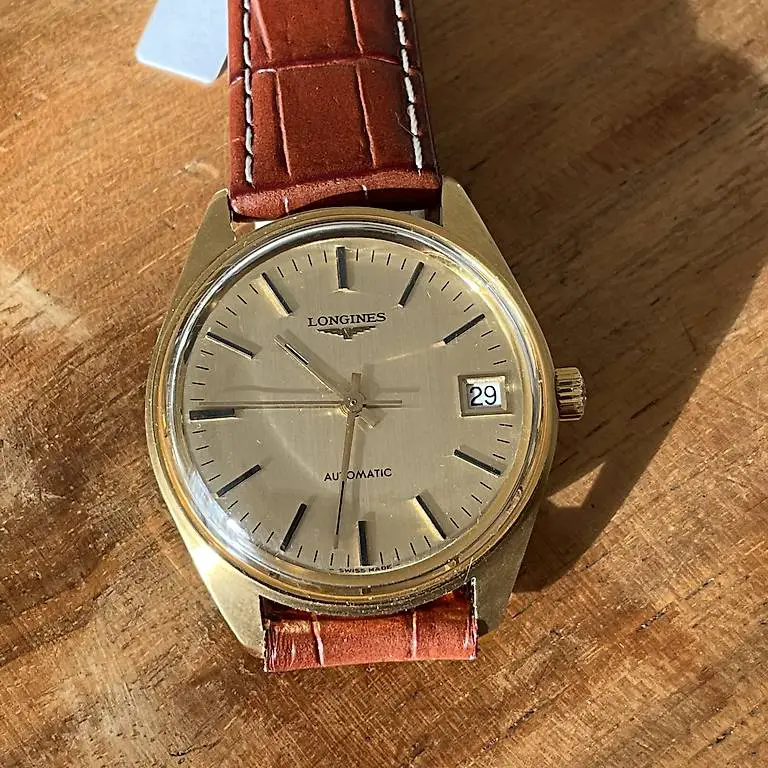 Longines Automatic Herrenuhr, Gold 18 Karat