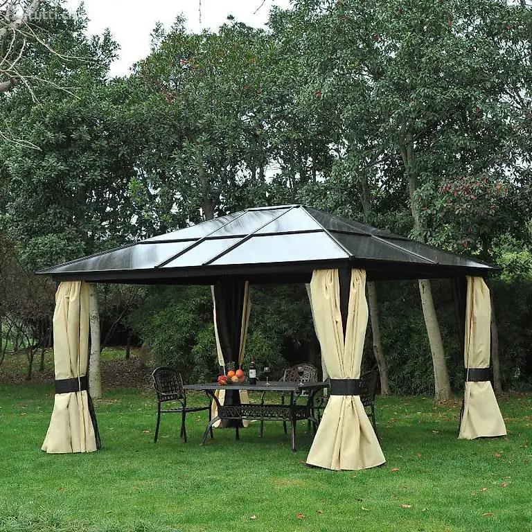  Gartenpavillon Alu Partyzelt Gartenzelt lichtdurchlässig