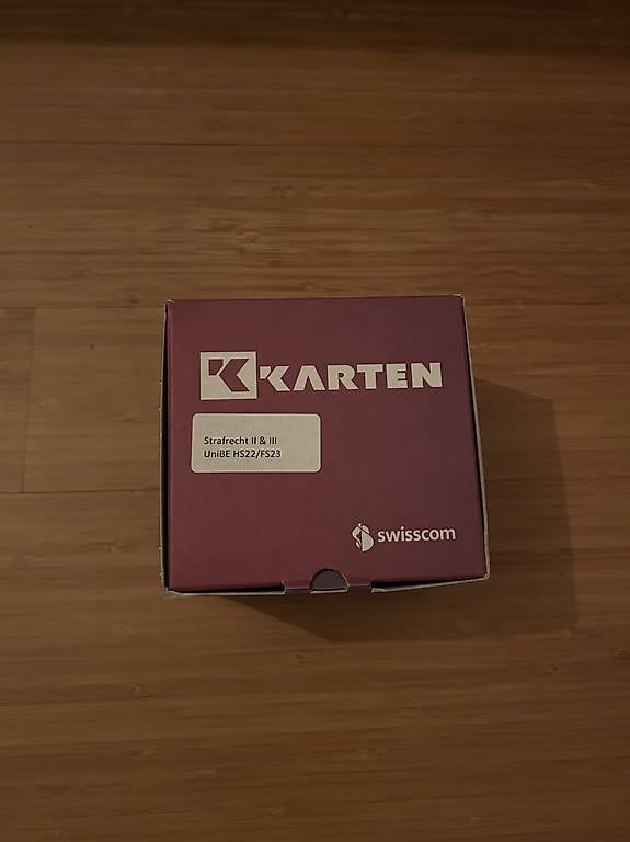 KKarten Karteikarten Strafrecht 2+3 - Uni Bern