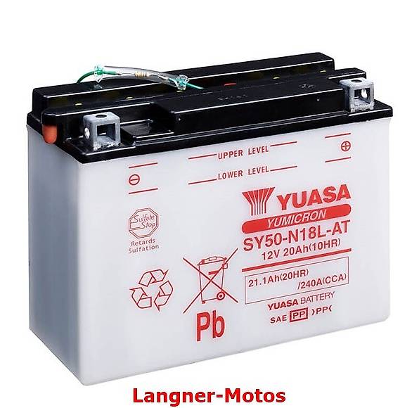 SY50-N18L-AT Yuasa Motorrad Batterie 12V 20AH Yamaha XV 1000