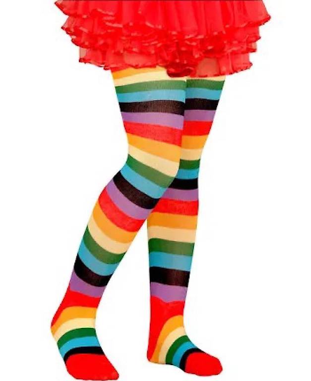 Bunte Kinder Ringel-Strumpfhose Gr. 140, neu OVP // Fasching