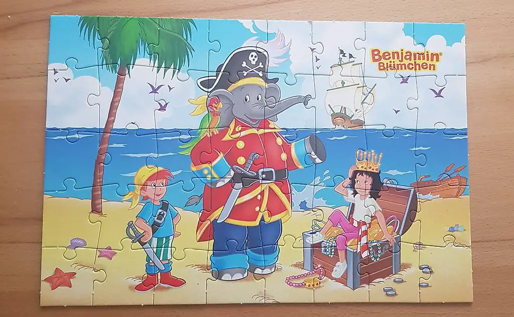 Benjamin Blümchen 40 Teile Puzzle in Blech-Dose