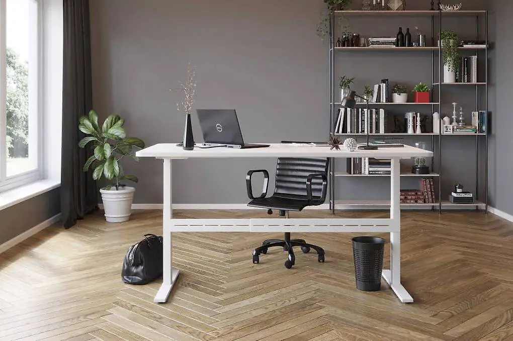 Stehpult elektrisch weiss 120 x 60 cm