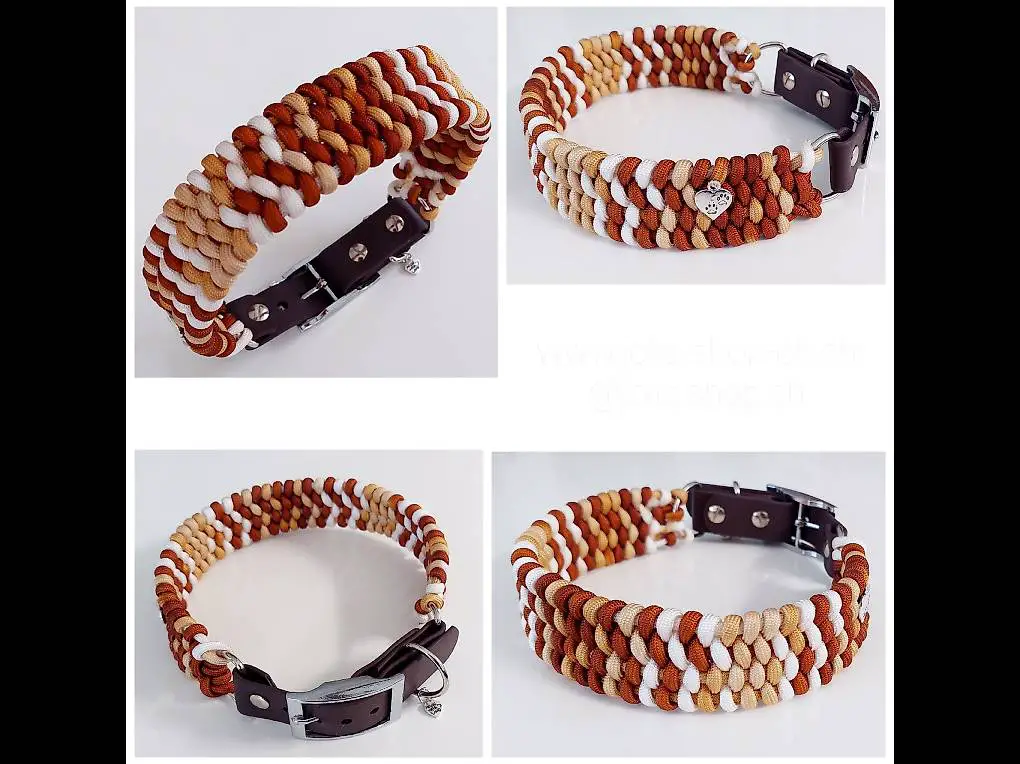 Hundehalsband / Hunde Halsband geflochten nach Mass - NEU