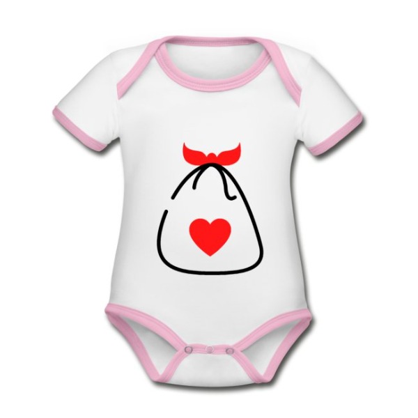 Body Bébé bio contrasté manches courtes