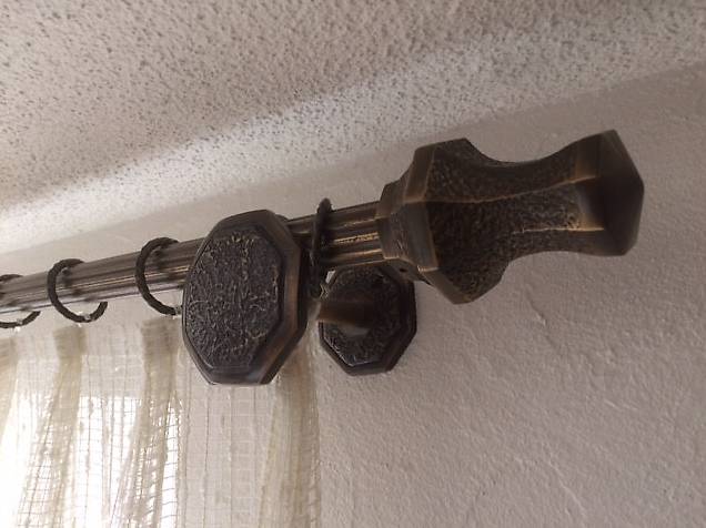 Vorhangstange bronzefarbig, Länge 470 cm