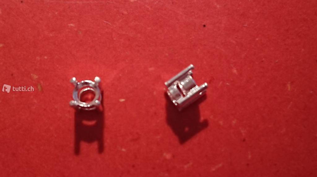 Runde Steckfassung / Feinsilber 980 / 3mm / 10Stk